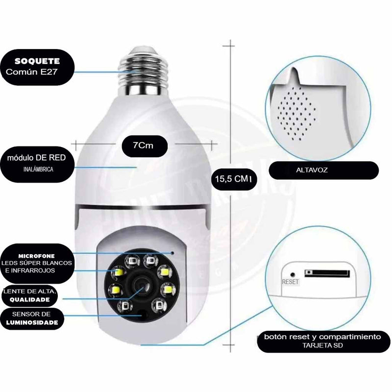 CAMARA BOMBILLO V380 - VISIONBULD®