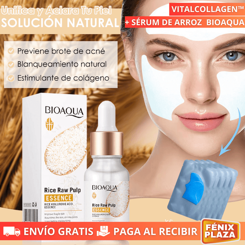 x5 VitalCollagen™ - Anti-Edad + Sérum de Arroz Iluminador