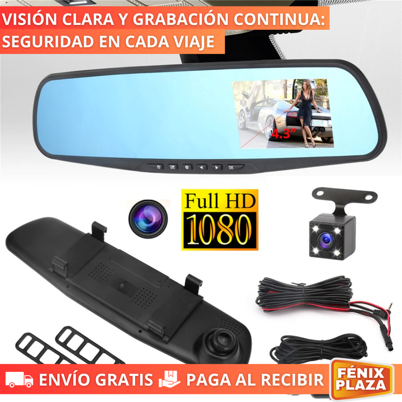 Retrovisor Smart Safe PRO™ - Doble Camara