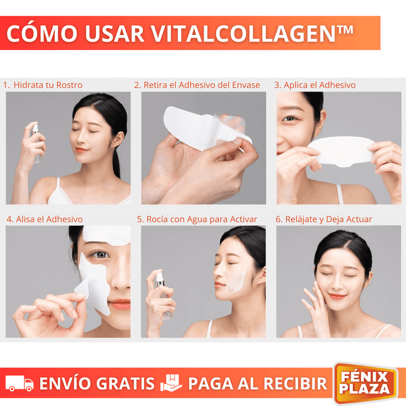 VitalCollagen™ - x6 Parches de Colágeno Anti-Edad