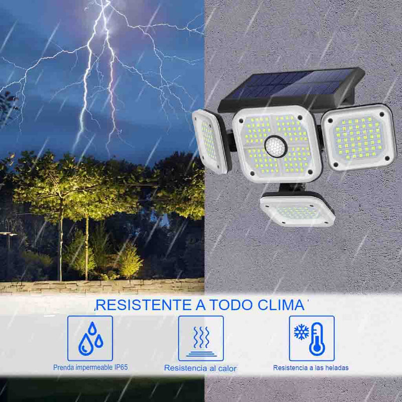 Lámpara LED con Panel Solar y Sensor Giratorio SolarBrilho®