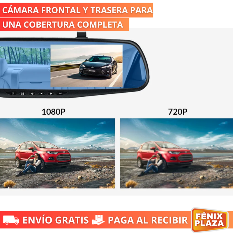 Retrovisor Smart Safe PRO™ - Doble Camara